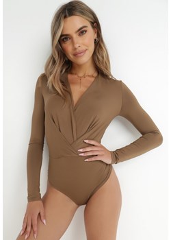 Brązowe Body Candletree ze sklepu born2be.pl w kategorii Body damskie - zdjęcie 187355000
