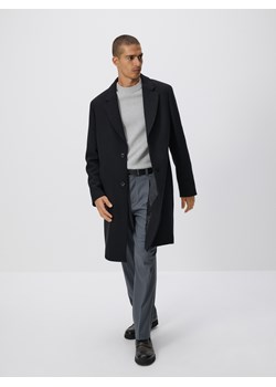 Reserved - Płaszcz z domieszką wełny - czarny ze sklepu Reserved w kategorii Płaszcze męskie - zdjęcie 187356554