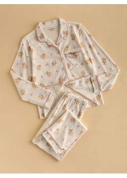 Reserved - Wzorzysta piżama - złamana biel ze sklepu Reserved w kategorii Piżamy dziecięce - zdjęcie 187356564
