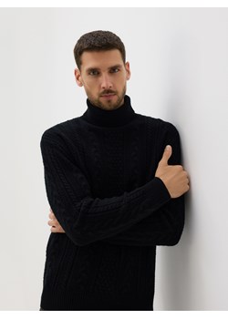 Reserved - Sweter z wełną - czarny ze sklepu Reserved w kategorii Swetry męskie - zdjęcie 187357932