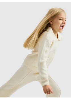 Reserved - Dzianinowy kardigan z domieszką wełny - złamana biel ze sklepu Reserved w kategorii Swetry dziewczęce - zdjęcie 187357970