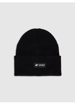 Chłopięca czapka zimowa 4F 4FJRAW25ACAPM0812 - czarna ze sklepu Sportstylestory.com w kategorii Czapki dziecięce - zdjęcie 187358774