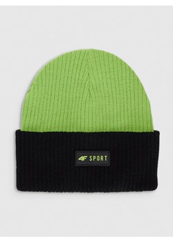 Chłopięca czapka zimowa 4F 4FJRAW25ACAPM0812 - zielona ze sklepu Sportstylestory.com w kategorii Czapki dziecięce - zdjęcie 187358782