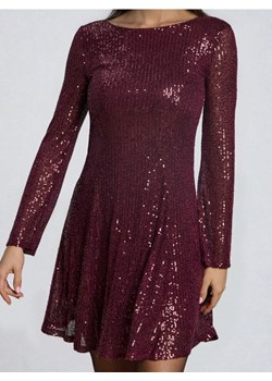 Sinsay - Sukienka mini z ozdobnymi cekinami - czerwony ze sklepu Sinsay w kategorii Sukienki - zdjęcie 187358980