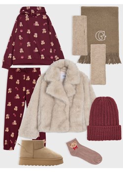 Sinsay - Płaszcz z imitacji futra - kremowy ze sklepu Sinsay w kategorii Płaszcze damskie - zdjęcie 187358981