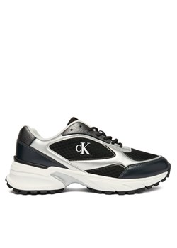 Calvin Klein Sneakersy Hike Runner Laceup Mesh Mix Met YM0YM01402 Czarny ze sklepu MODIVO w kategorii Buty sportowe męskie - zdjęcie 187359354