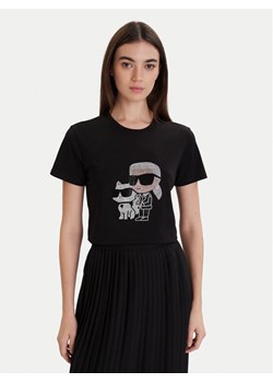 KARL LAGERFELD T-Shirt A1W17131 Czarny Regular Fit ze sklepu MODIVO w kategorii Bluzki damskie - zdjęcie 187359401