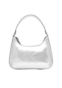 Calvin Klein Torebka Bold Ck Metallic Shoulder Bag LV04F3332G Srebrny ze sklepu MODIVO w kategorii Torebki damskie - zdjęcie 187359442