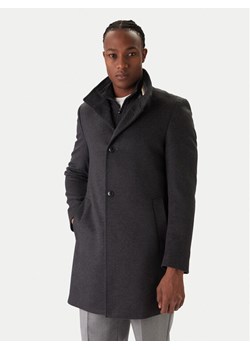 BOSS Płaszcz wełniany H-Hyde 50551078 Szary Slim Fit ze sklepu MODIVO w kategorii Płaszcze męskie - zdjęcie 187359492