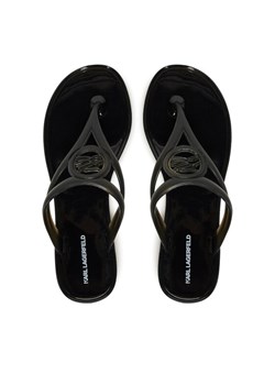 KARL LAGERFELD Japonki Jelly Thong KL80007A Czarny ze sklepu MODIVO w kategorii Klapki damskie - zdjęcie 187359573