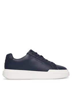 Calvin Klein Sneakersy Chunky Cupsole Laceup Lth Bt Aop HM0HM02070 Granatowy ze sklepu MODIVO w kategorii Buty sportowe męskie - zdjęcie 187359591