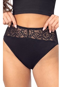 Donna czarne figi damskie z wysokim stanem z koronką 244, Kolor czarny, Rozmiar S, Donna ze sklepu Primodo w kategorii Majtki damskie - zdjęcie 187360714