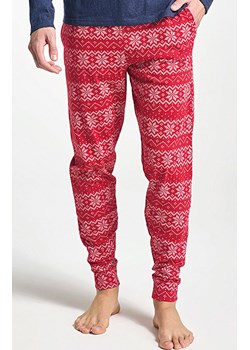 Męska piżama świąteczna z nadrukiem granatowa ALBANO, Kolor granatowo-czerwony, Rozmiar 2XL, Sorbetto ze sklepu Primodo w kategorii Piżamy męskie - zdjęcie 187360811