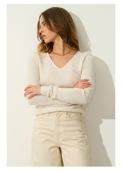 AUTHENTIC CASHMERE Kaszmirowy sweter &quot;Chelsea&quot; w kolorze kremowym ze sklepu Limango Polska w kategorii Swetry damskie - zdjęcie 187361062