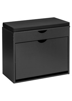 Otwierana czarna szafka na buty z siedziskiem  E5-H58 ze sklepu Edinos.pl w kategorii Dom - zdjęcie 187361372