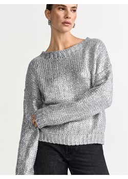 Rich & Royal Sweter damski z dzianiny z zawartością alpaki Kobiety Sztuczne włókno srebrny jednolity ze sklepu vangraaf w kategorii Swetry damskie - zdjęcie 187363032