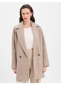BOSS Płaszcz wełniany damski - Calodino2 Kobiety Wełna taupe jednolity ze sklepu vangraaf w kategorii Płaszcze damskie - zdjęcie 187363034