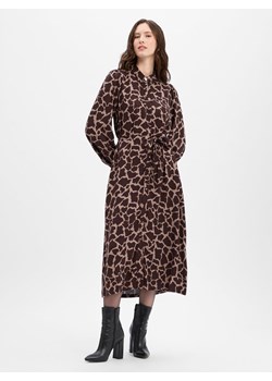 Nümph Sukienka damska z bluzką - Nuhana Kobiety wiskoza czarny wzorzysty ze sklepu vangraaf w kategorii Sukienki - zdjęcie 187363040