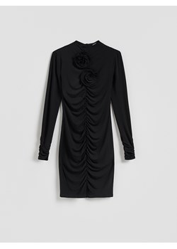 Reserved - Sukienka z marszczeniami - czarny ze sklepu Reserved w kategorii Sukienki - zdjęcie 187363472
