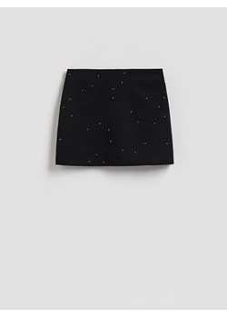 Reserved - Spódnica mini ze strassem - czarny ze sklepu Reserved w kategorii Spódnice - zdjęcie 187363513