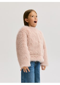 Reserved - Kurtka z imitacji futra - pastelowy róż ze sklepu Reserved w kategorii Kurtki dziewczęce - zdjęcie 187363543
