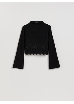 Reserved - Bluzka z koronką - czarny ze sklepu Reserved w kategorii Bluzki damskie - zdjęcie 187363691