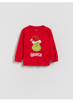 Reserved - Longsleeve Grinch - czerwony ze sklepu Reserved w kategorii T-shirty chłopięce - zdjęcie 187363753