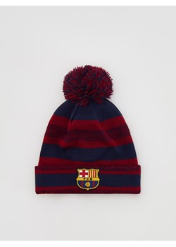 Reserved - Dzianinowa czapka FC BARCELONA - czerwony ze sklepu Reserved w kategorii Czapki dziecięce - zdjęcie 187363911