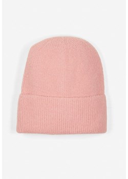 Różowa Czapka z Metaliczną Nicią i Wywinięciem Temivra ze sklepu renee.pl w kategorii Czapki zimowe damskie - zdjęcie 187364111