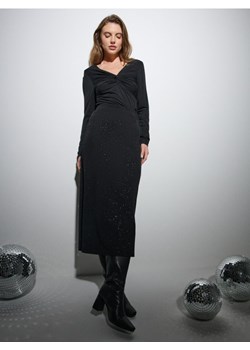 Sinsay - Spódnica midi z połyskiem - czarny ze sklepu Sinsay w kategorii Spódnice - zdjęcie 187364590