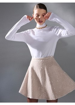 Sinsay - Spódnica mini z połyskującym cekinami - kremowy ze sklepu Sinsay w kategorii Spódnice - zdjęcie 187364622