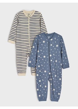 Sinsay - Bawełniany pajacyk 2 pack - niebieski ze sklepu Sinsay w kategorii Pajacyki - zdjęcie 187364664