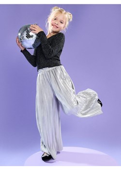 Sinsay - Eleganckie spodnie wide leg - srebrny ze sklepu Sinsay w kategorii Spodnie dziewczęce - zdjęcie 187364692