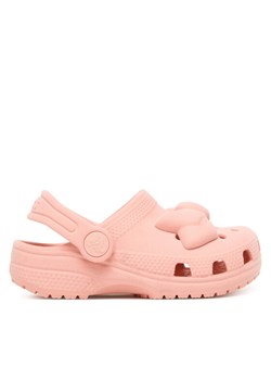 Klapki Crocs Toddler Classic Velvet Bow Clog 211887 Różowy ze sklepu eobuwie.pl w kategorii Klapki dziecięce - zdjęcie 187364704