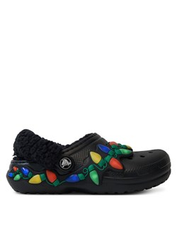Crocs Klapki Clsc Lined Holiday Lights 212026 Czarny ze sklepu MODIVO w kategorii Klapki dziecięce - zdjęcie 187365223
