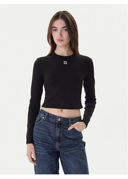 Hugo Bluzka Dafilomena_3 50518378 Czarny Slim Fit ze sklepu MODIVO w kategorii Bluzki damskie - zdjęcie 187365292