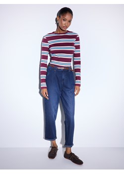 Mohito - Jeansy chino slim z paskiem - granatowy ze sklepu Mohito w kategorii Jeansy damskie - zdjęcie 187365944