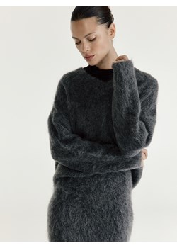 Reserved - Sweter z wełną i moherem - ciemnoszary ze sklepu Reserved w kategorii Swetry damskie - zdjęcie 187366204