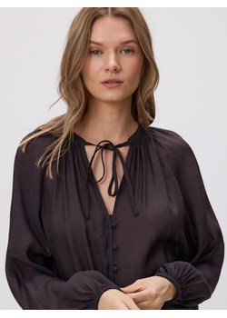 Reserved - Bluzka z wiskozą - brązowy ze sklepu Reserved w kategorii Bluzki damskie - zdjęcie 187366292