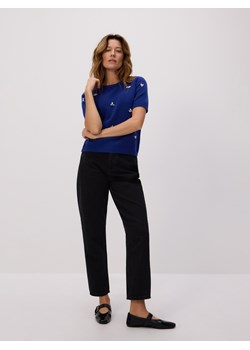 Reserved - Sweter z błyszczącą aplikacją - niebieski ze sklepu Reserved w kategorii Swetry damskie - zdjęcie 187366304