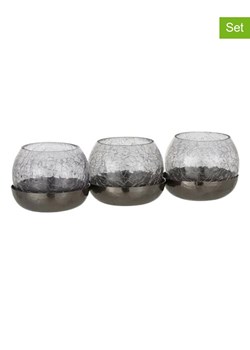 J Line Świeczniki (3 szt.) w kolorze srebrnym - dł. 27 cm ze sklepu Limango Polska w kategorii Świeczniki - zdjęcie 187367602