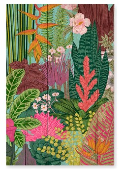 Madre Selva Druk &quot;Nanda&quot; na drewnie - 40 x 60 cm ze sklepu Limango Polska w kategorii Obrazy - zdjęcie 187368112