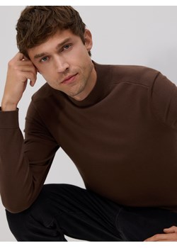 Reserved - Sweter z wiskozą - brązowy ze sklepu Reserved w kategorii Swetry męskie - zdjęcie 187368413