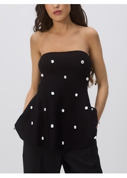 Reserved - Top z baskinką - czarny ze sklepu Reserved w kategorii Bluzki damskie - zdjęcie 187368513