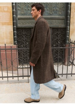 Reserved - Płaszcz z domieszką wełny - brązowy ze sklepu Reserved w kategorii Płaszcze męskie - zdjęcie 187368732