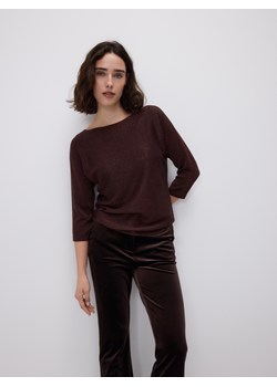 Reserved - Sweter z metalizowaną nitką - brązowy ze sklepu Reserved w kategorii Swetry damskie - zdjęcie 187368740