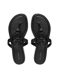 Japonki Tory Burch Miller 161424 Czarny ze sklepu eobuwie.pl w kategorii Klapki damskie - zdjęcie 187368934