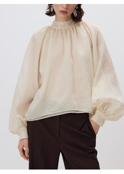 Reserved - Bluzka z lyocellem - złamana biel ze sklepu Reserved w kategorii Bluzki damskie - zdjęcie 187369274