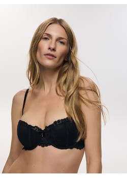 Reserved - Biustonosz balkonetka z koronką - czarny ze sklepu Reserved w kategorii Biustonosze - zdjęcie 187369314