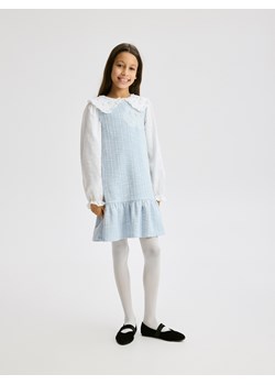 Reserved - Tweedowa sukienka - jasnoniebieski ze sklepu Reserved w kategorii Sukienki dziewczęce - zdjęcie 187369350